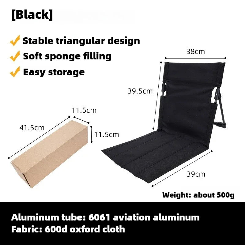 TREKASE Camping Opvouwstoel | Ultralicht & weerbestendig | Aluminiumframe | Gevoerd voor extra comfort | Snel op te zetten