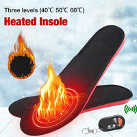 Verwarmde Inlegzolen WarmStep Pro | Oplaadbaar met Afstandsbediening | 3 Verwarmingsniveaus | Op Maat Knipbaar | Elektrische Voetwarmers voor Winter & Buiten