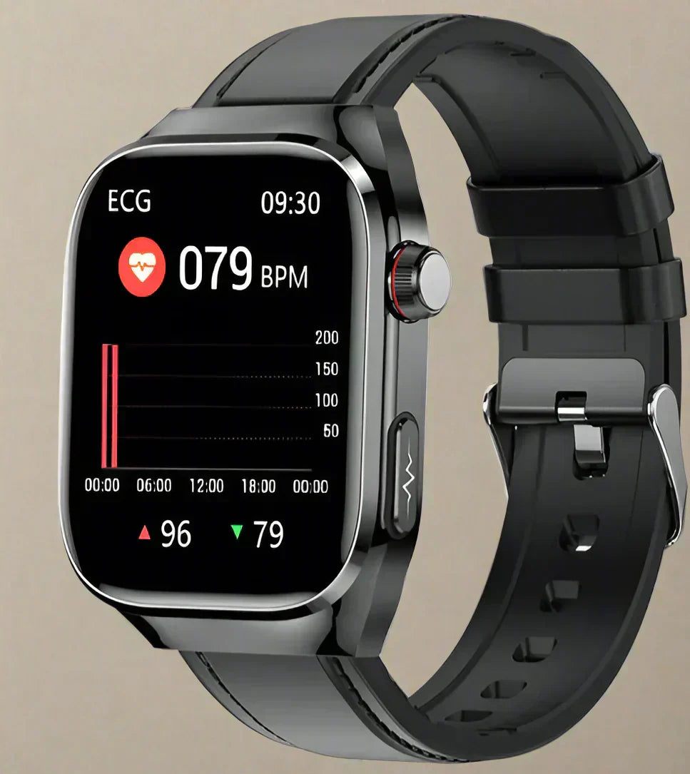 Unisex Smartwatch met ECG Gezondheidsmonitoring Bluetooth AMOLED Scherm