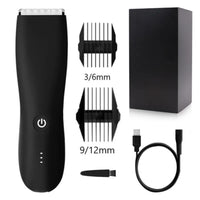 GroomLux Elite Lichaamshaar Trimmer | Precisie elektrische scheermes met vervangbare keramische messen voor een soepele, waterdichte verzorgingservaring.