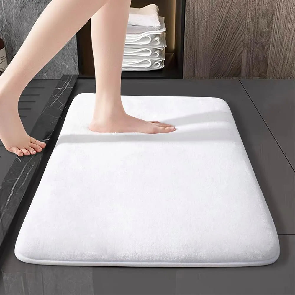 Badmat van Fluweel met Geheugenfoam – antislip & zeer absorberend, 40x60 tot 60x90 cm