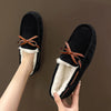 LuxeStep Elegante Moccasin Loafers | Chic strik-slippers met pluizige voering voor moeiteloze herfststijl en comfort