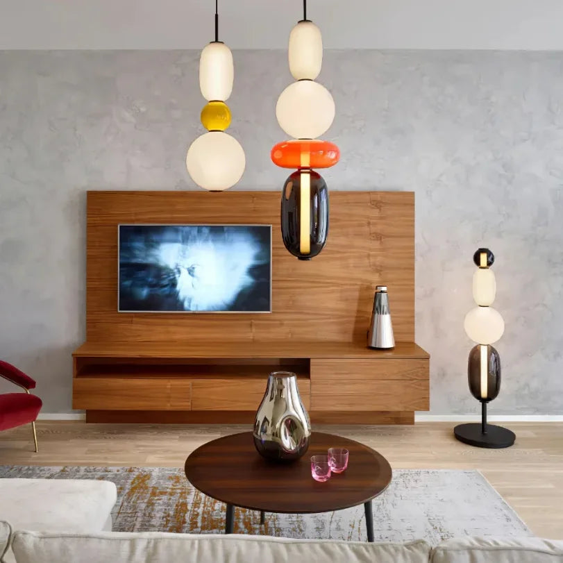 Hanglamp van gekandiseerd glas