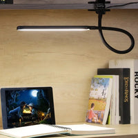 LED-Klemmleuchte LumaFlex | 3 Lichtkleuren & 10 Helligkeitsniveaus | USB-voeding | Flexibele Schwanenhals | Oogvriendelijk & Dimbaar