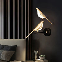 Moderne wandlamp geïnspireerd op een vogel