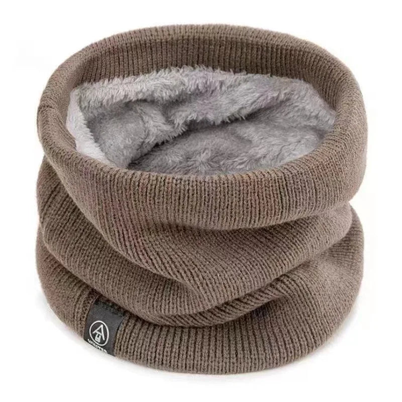 ThermoKnit Pro | Warme gebreide sjaal met fleecevoering | Winddicht & Ademend | Verstelbare multifunctionele nekbescherming voor dames & heren
