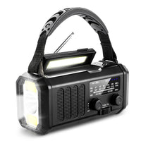 Multifunctionele Solar Radio | AM/FM-radio met zaklamp, kompas en handmatige stroomgenerator