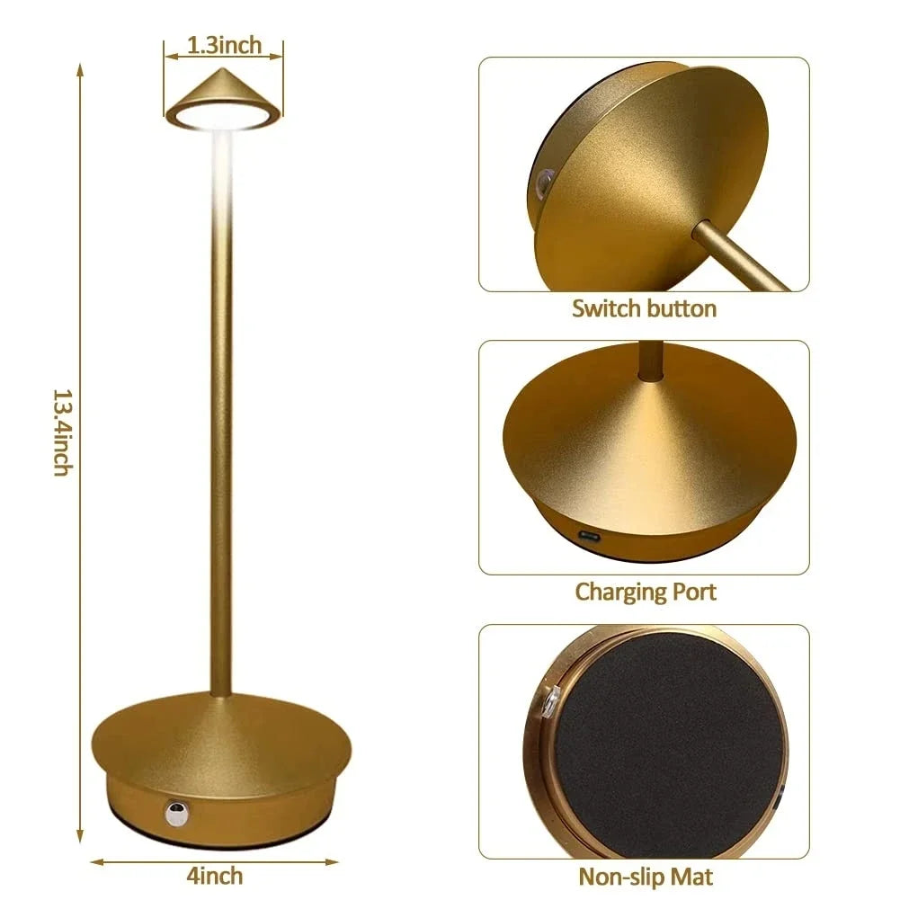 Oplaadbare Tafellamp Creatieve Eetkamer Touch Led Hotel Bar Koffie Pina Pro Tafellamp Lampada Da Tavolo Decoratieve Bureau Lamp