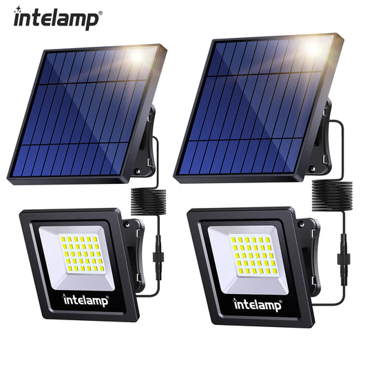 Zonne-energie LED Veiligheidslamp LumiSecure Duo | Set van 2 | 1200LM Super Helder | IP65 Waterdicht | Tuin, Binnenplaats & Terras
