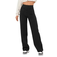 LuxeFit Chic Hoge Taille Casual Broek | Moeiteloos stijlvolle losse broek met elastische tailleband en functionele zakken voor ultiem comfort en veelzijdigheid in streetwear.