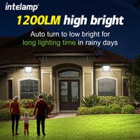 Zonne-energie LED Veiligheidslamp LumiSecure Duo | Set van 2 | 1200LM Super Helder | IP65 Waterdicht | Tuin, Binnenplaats & Terras