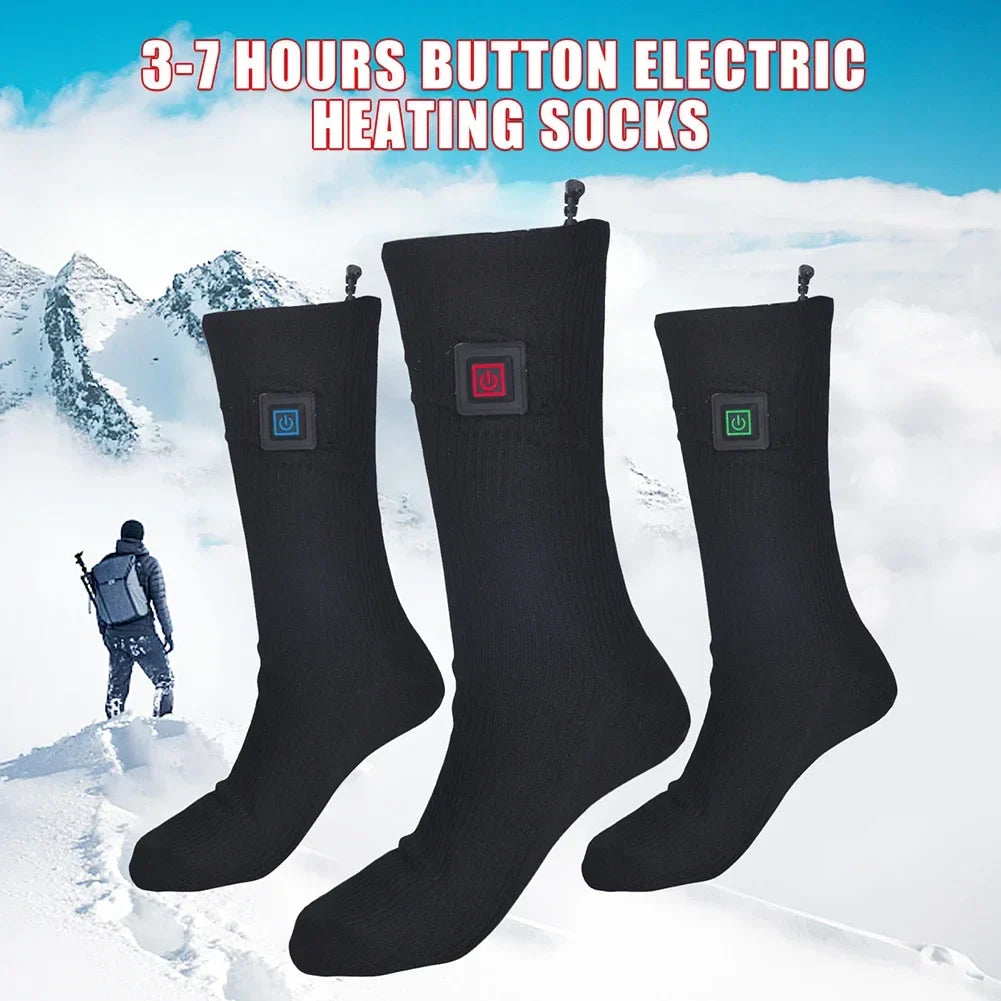 Elektrische Verwarmde Sokken | USB Verwarmde Sokken voor Vrouwen & Mannen | 3 Warmte-niveaus | Ideaal voor Skiën, Fietsen & Buitenactiviteiten | ThermaStep