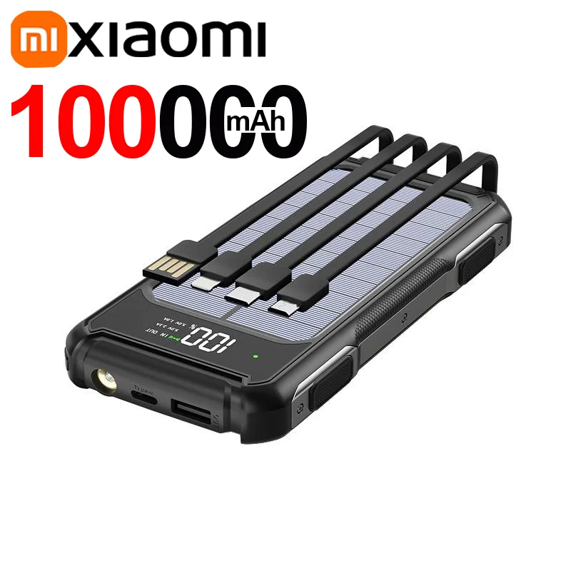 Powerbank Solare Voltora 20K | 20.000mAh | 4-in-1 Kabel | Snelladen & Nood LED | Voor iPhone & Samsung