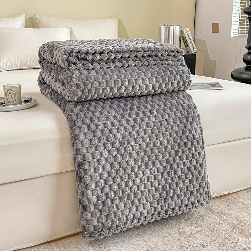 Caelidra - Geruite Zachte Fluwelen Deken Warm Knusse Plaid voor Bank en Bed