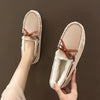 LuxeStep Elegante Moccasin Loafers | Chic strik-slippers met pluizige voering voor moeiteloze herfststijl en comfort