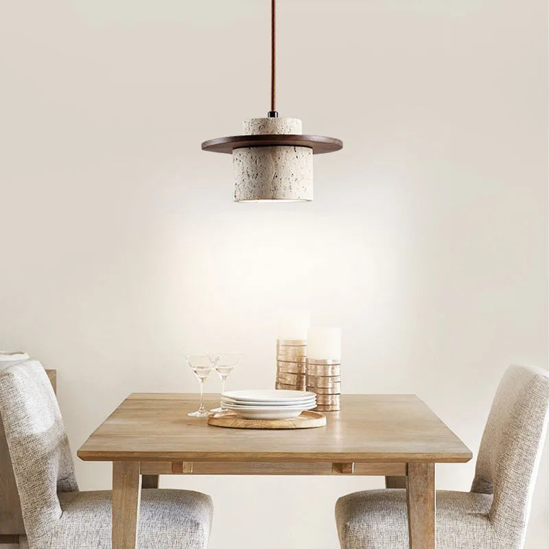 Moderne Hanglamp van Steen en Hout
