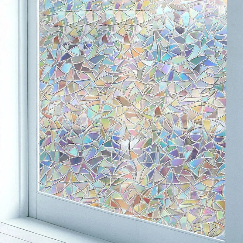 Skanto | 3D Glas-in-loodfolie - Decoratieve vinylstickers voor glazen ramen met statische hechting - Venster Glas-in-lood decor