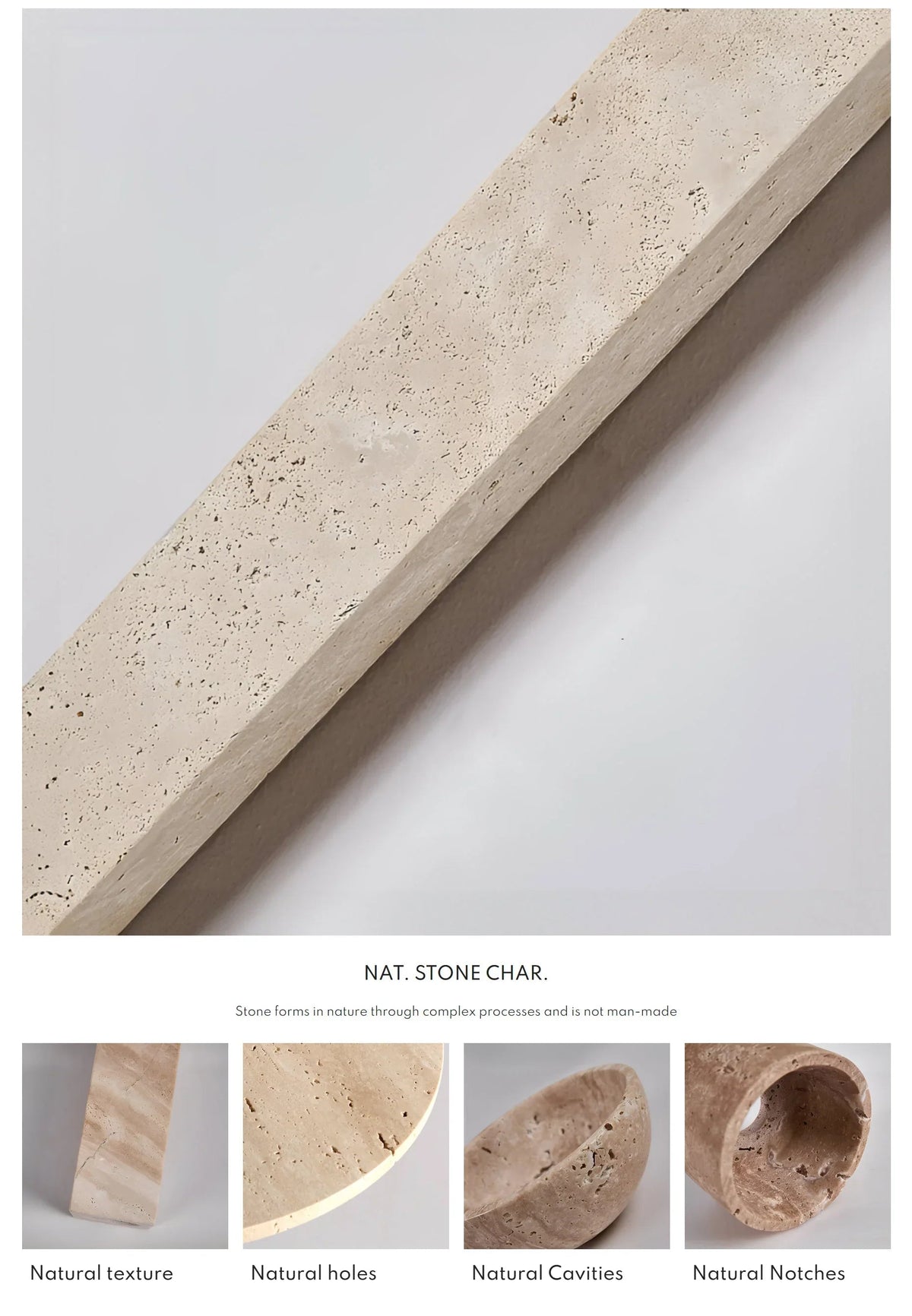 Abigail Travertine Wandlamp