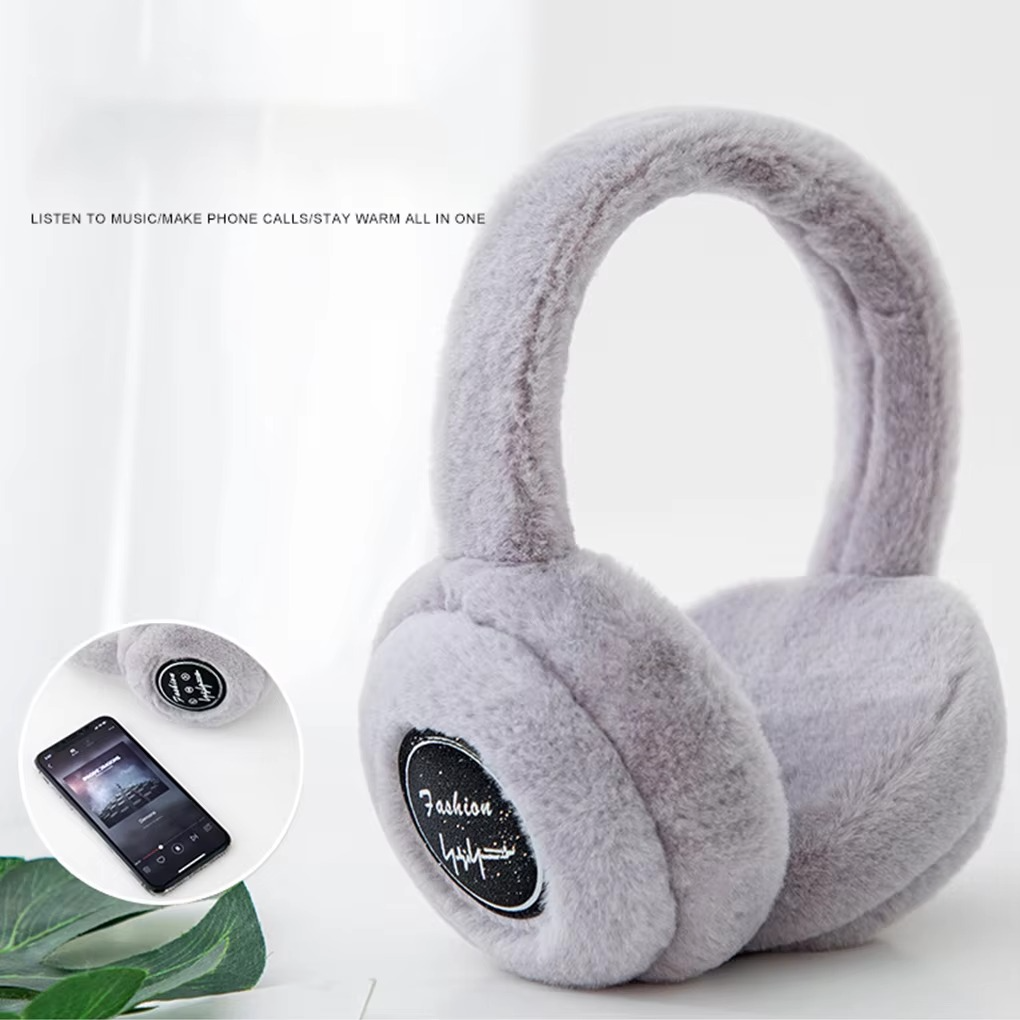 Draadloze Pluche Oortelefoons met Bluetooth 5.2 en Warm Vachtontwerp