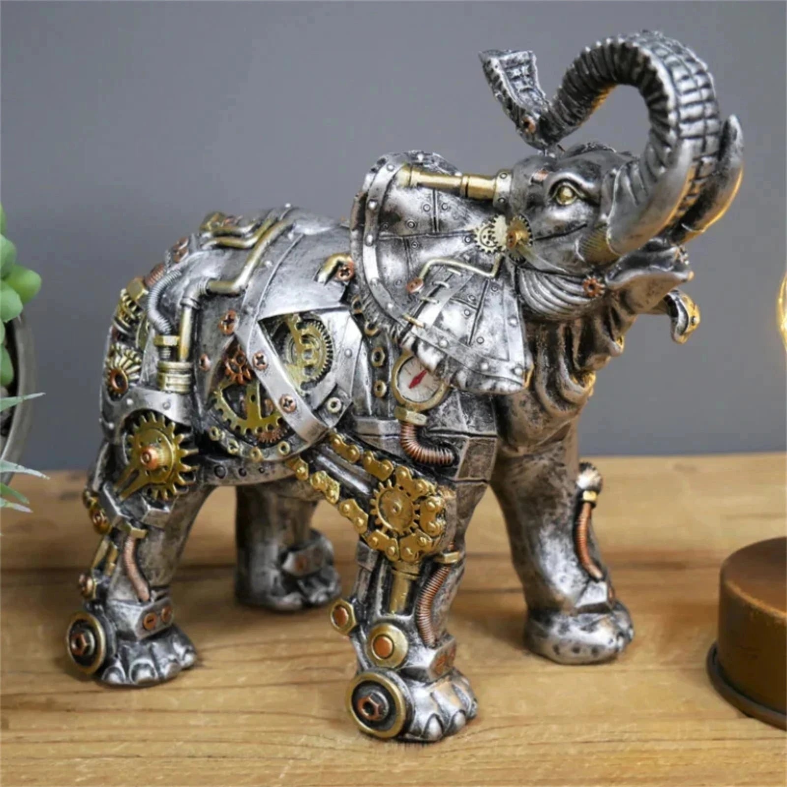 ArtisanForge Steampunk Dierensculptuur | Indrukwekkend mechanisch dierenornament dat industriële chic decoratie verrijkt met unieke artistieke elegantie