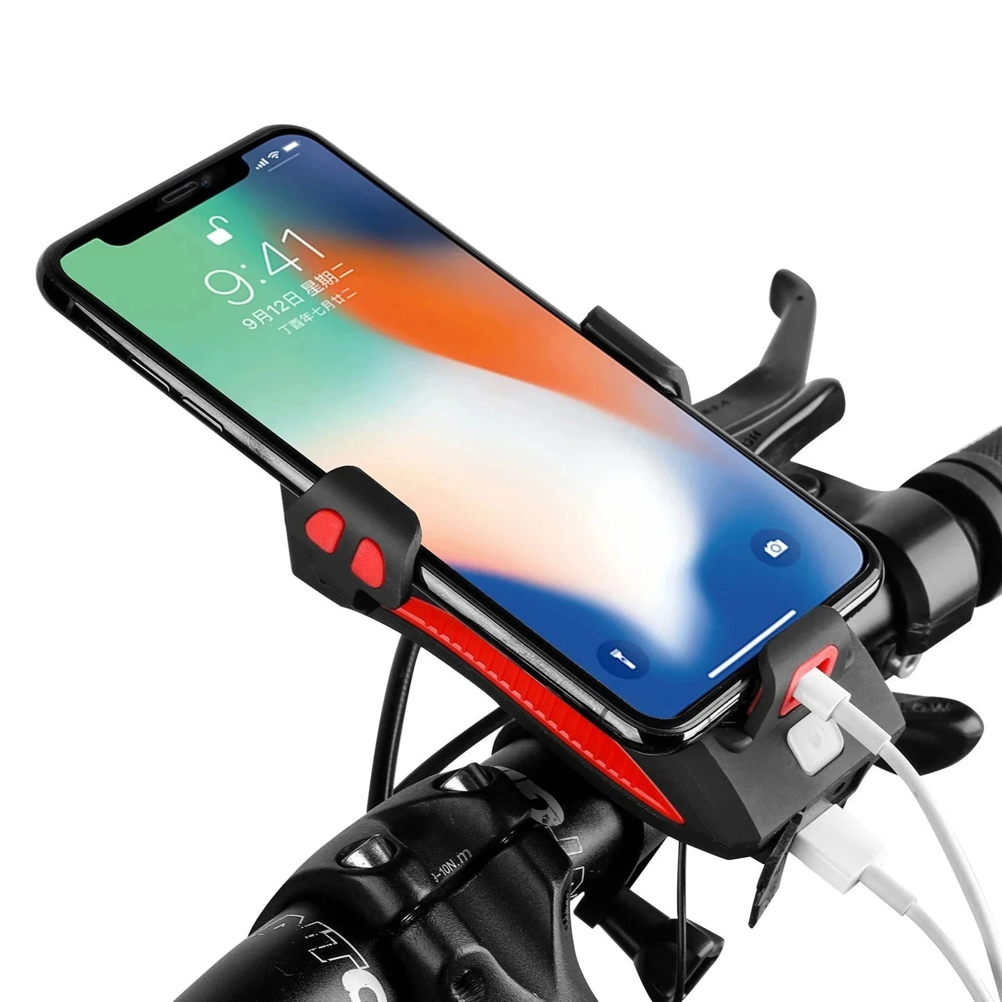 RideGuard | Dubbele T6-helderheid met veilige telefoongreep