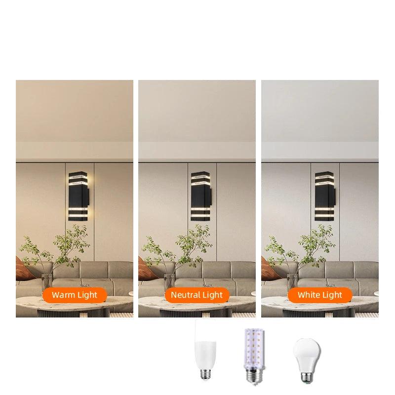 LumiBloc™ | Up & Down Effect | E27 Fitting | IP65 Waterdicht | Modern Design voor Tuin & Balkon