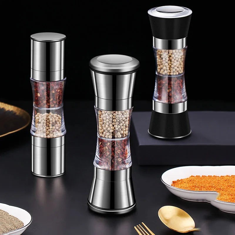 Macina spezie 2-in-1 SPICURA DuoMill | Dubbele roestvrijstalen molen voor zout en peper | Handmatig en Stijlvol