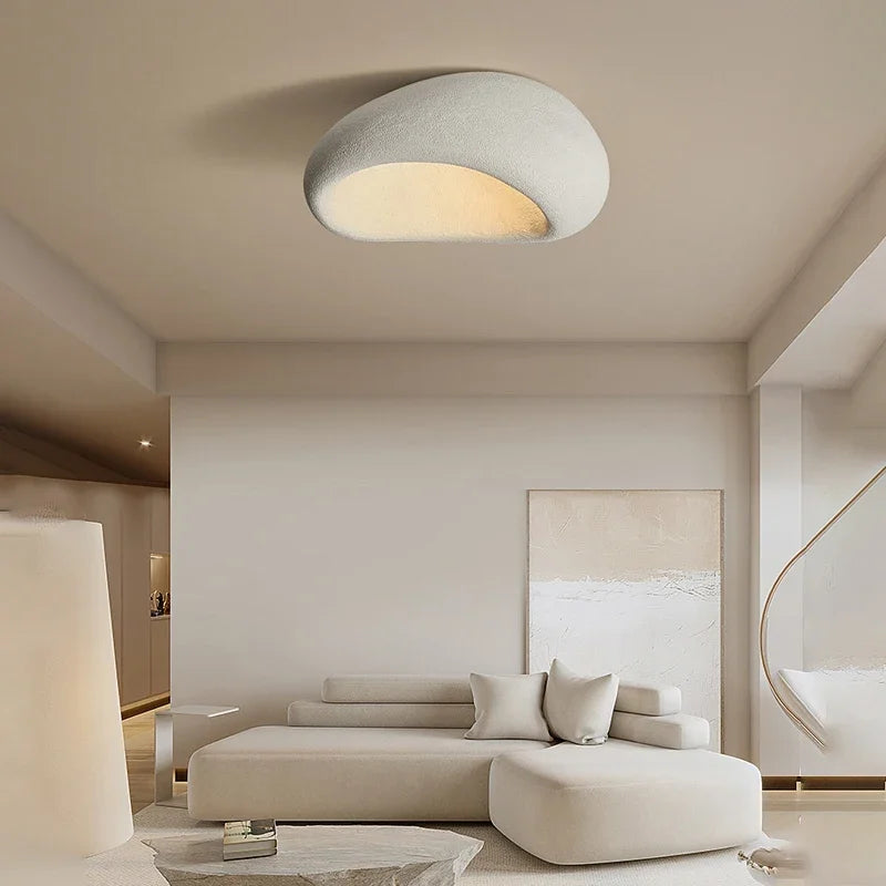 LED plafondlamp in wabi-sabi stijl – decoratieve organische plafonnière