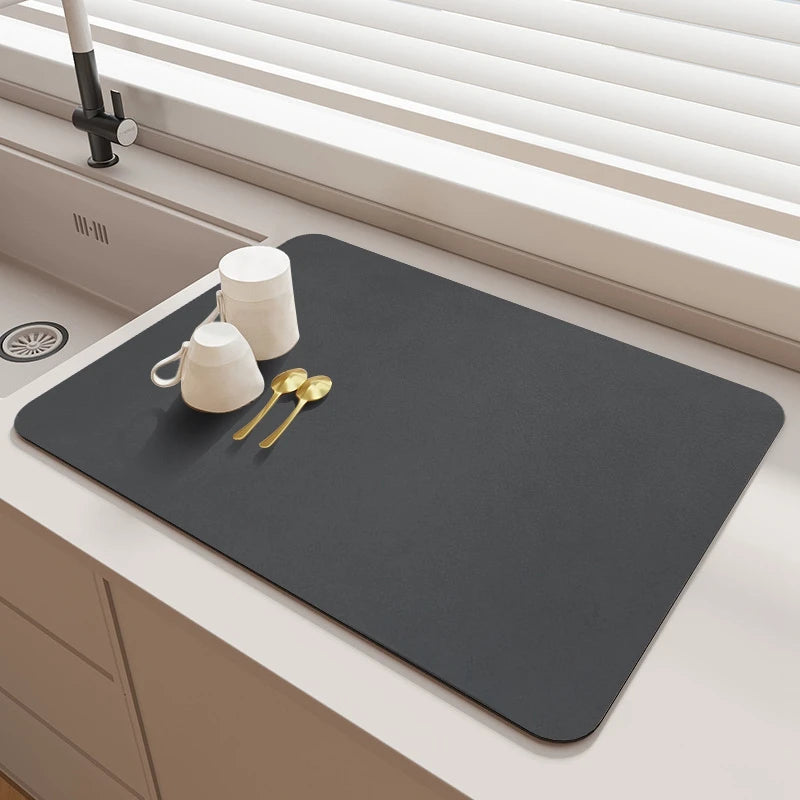 LuxéAbsorb Elite Koffermat | Super absorberende droogmat met snel drogende afvoer en antislip ontwerp voor een onberispelijke keukenervaring