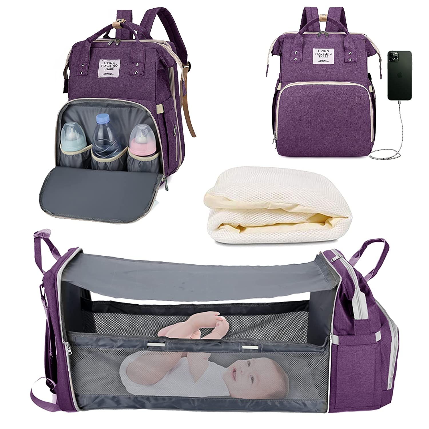 2-in-1 luiertas voor baby's