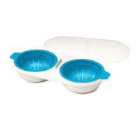 GourmetNest Luxe Eierscheider Set | Premium dubbele kop magnetron ei-koker voor perfect gestoomde eieren elke keer