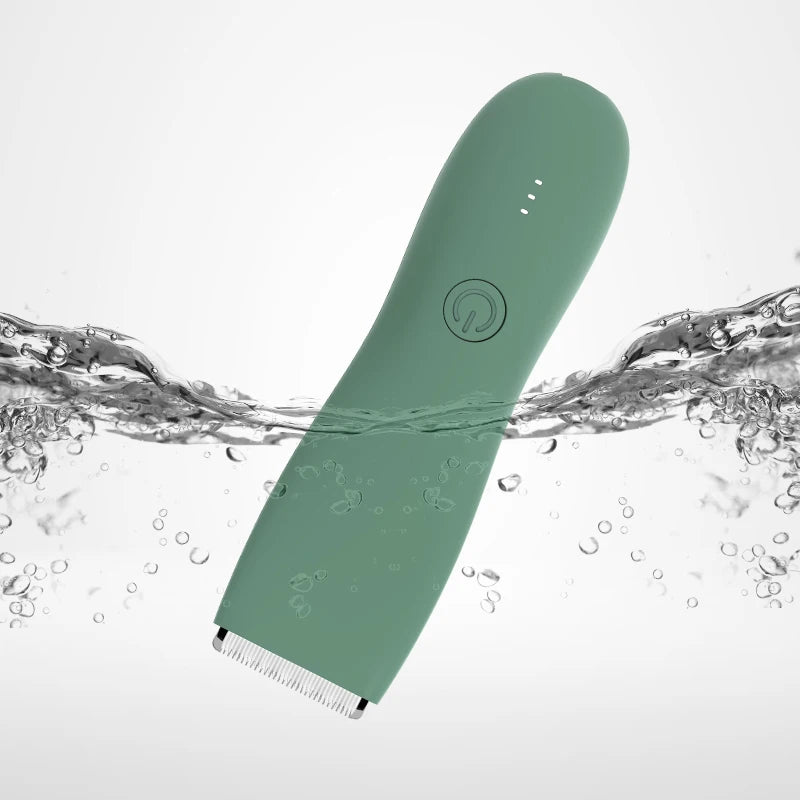 GroomLux Elite Lichaamshaar Trimmer | Precisie elektrische scheermes met vervangbare keramische messen voor een soepele, waterdichte verzorgingservaring.