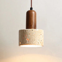 Hanglamp van natuursteen en hout – moderne plafondlamp voor keuken of eetkamer