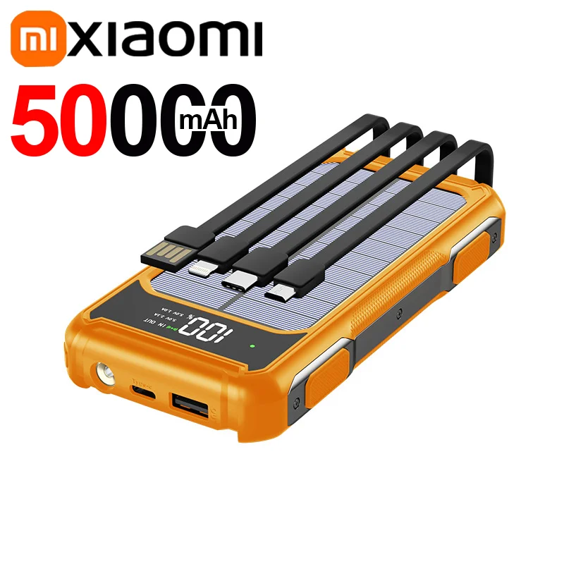 Powerbank Solare Voltora 20K | 20.000mAh | 4-in-1 Kabel | Snelladen & Nood LED | Voor iPhone & Samsung