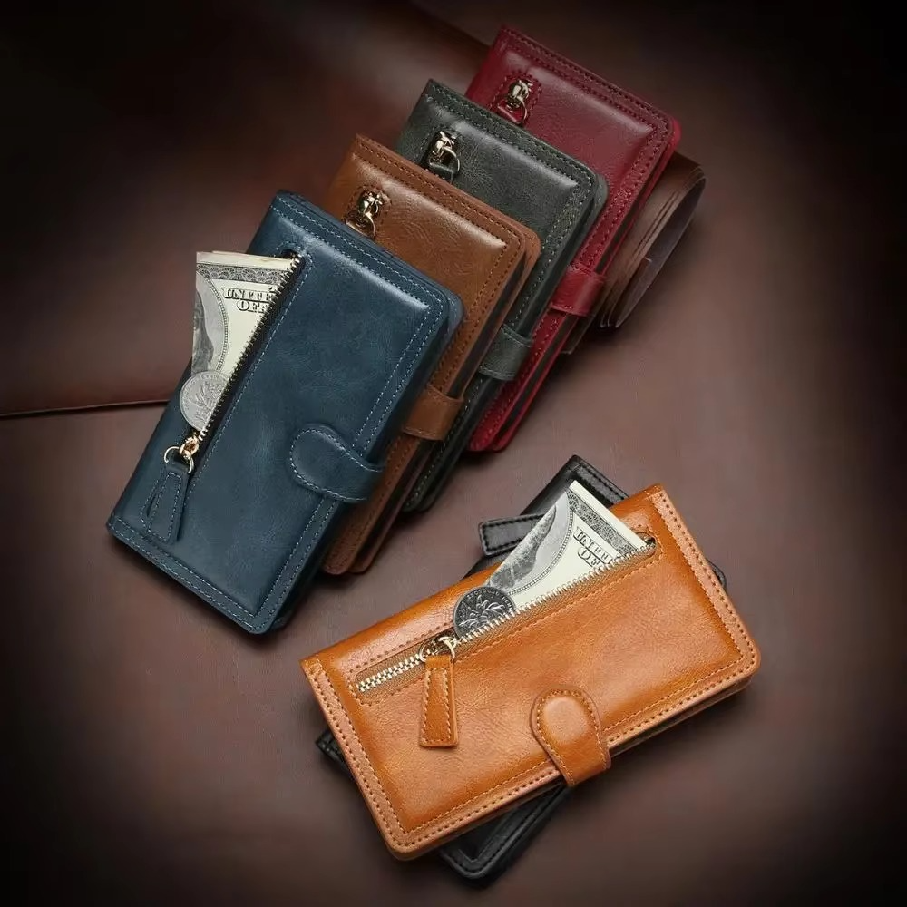 Skanto | Premium Leer iPhone Flip Portemonnee & Stand Case