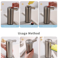 LuminaSteel Roestvrijstalen Contactloze Zeepdispenser In Moderne Badkamers