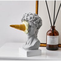 David Beeldje met IJsje Huisdecoratie Sculptuur