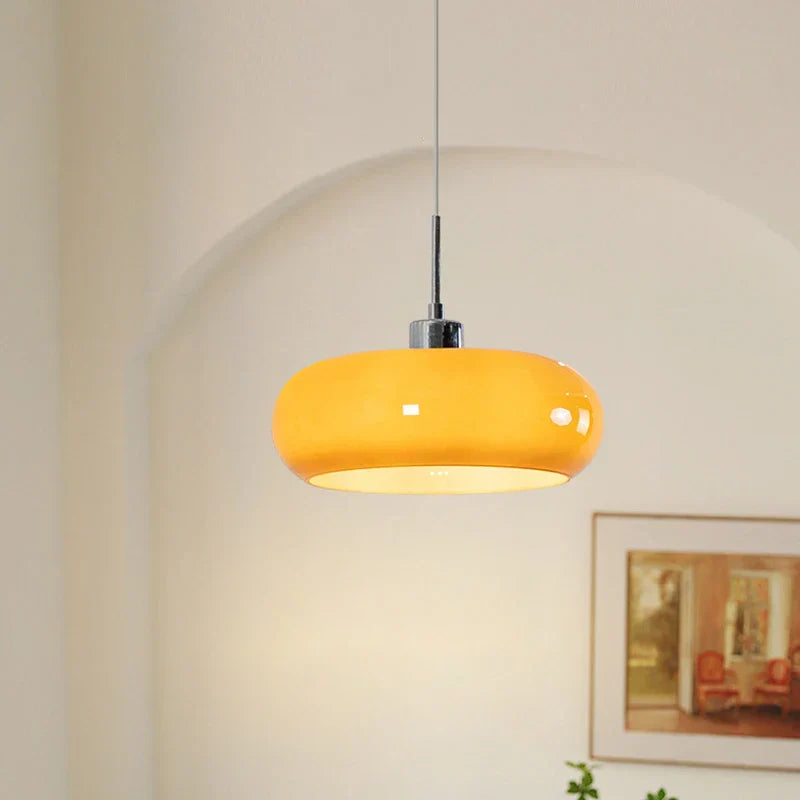 Hanglamp met opalescente lampenkap – een elegante retro Bauhaus stijl