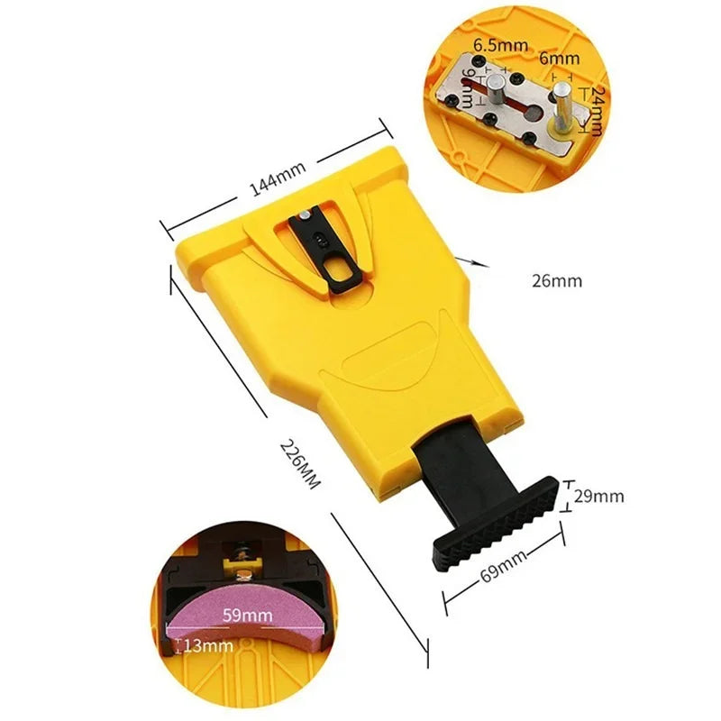 LuxeEdge Draagbare Kettingzaagslijper | Snelle en efficiënte slijptool voor kettingen van 14-20 inch, ideaal voor een nauwkeurige en professionele snede.