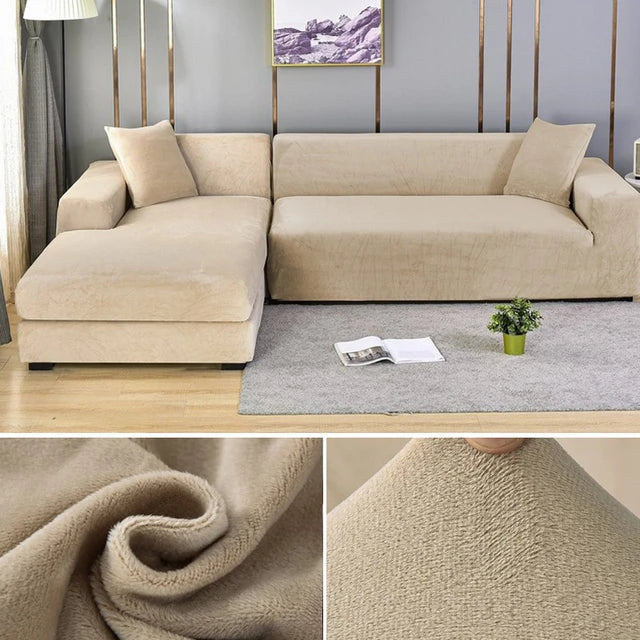 SofaSnug - Elastische sofa hoes van fluweel die uw geld bespaart