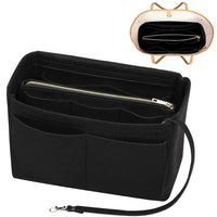 TaschenLuxe Organizer Inlay | Vilt-inzet met rits | 15 vakken & sleutelhanger | Voor handtassen & shoppers