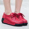 LuxeStride Echte Leren Loafers | Elegant ontworpen platte platform mocassins voor ultiem comfort en stijl
