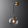 GlacioGlow Retro Glazen Bolarmatuur | Elegant postmodern bedlampje voor warme sfeerverlichting