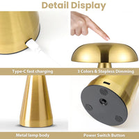 LumoShroom Tafellamp | Retro Paddenstoel-Design | LED & Dimbaar | Oplaadbaar