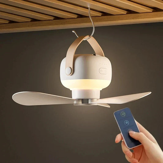 Hangende Plafondventilator met LED-verlichting en Afstandsbediening