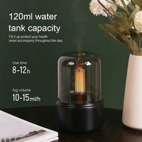 Retro Aroma Diffuser met Nachtlicht - USB etherische olie-luchtbevochtiger voor thuis en kantoor