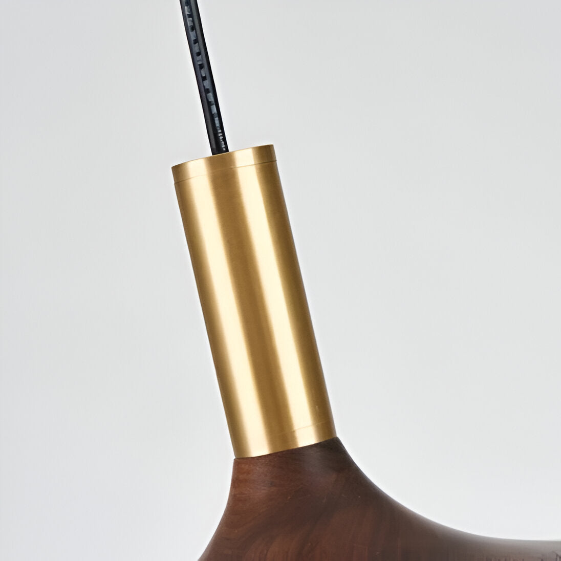 Noordse Stijl Walnoot-Finish IJzeren Hanglamp