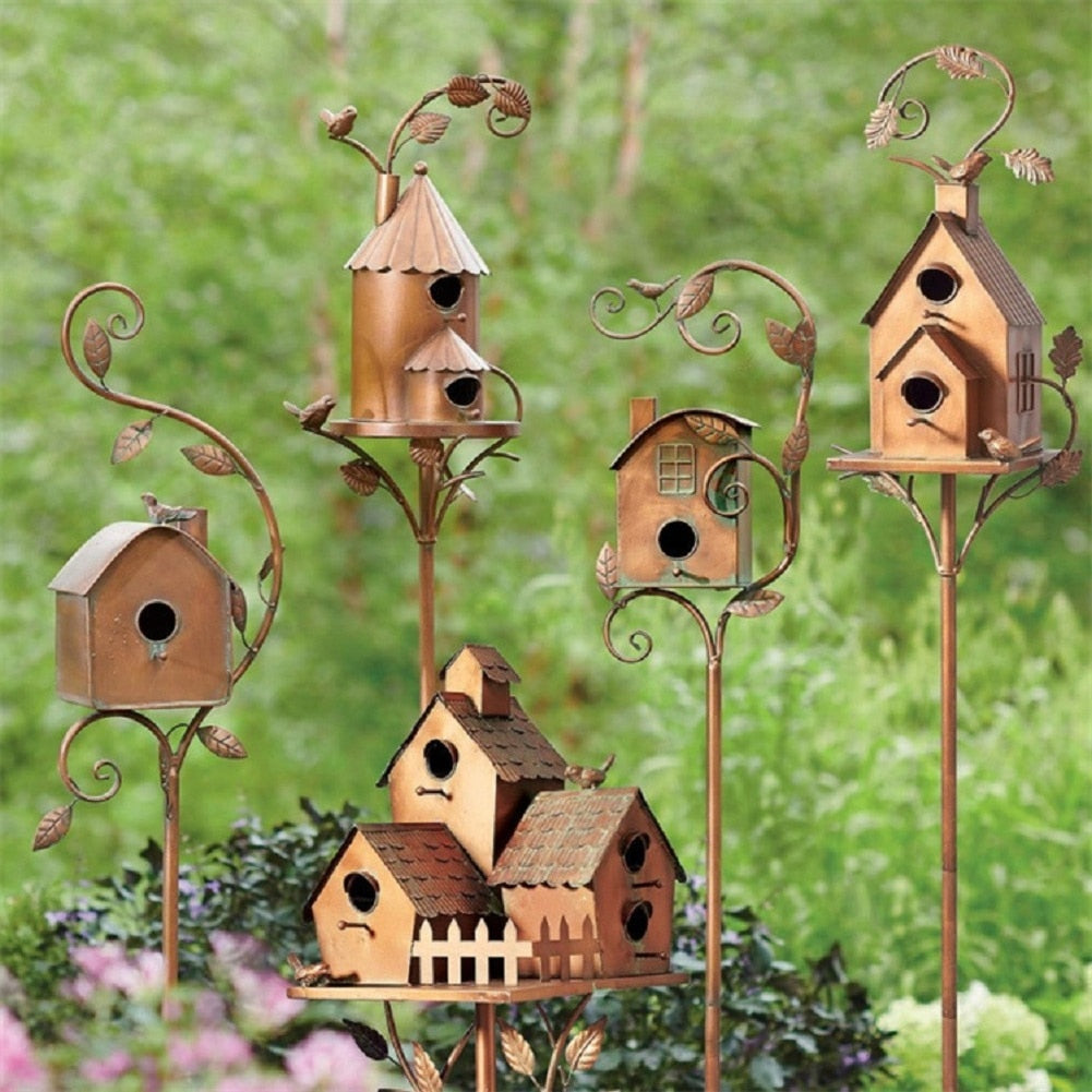 Talart – Metaal Kunst Vogelhuis Tuinsteker