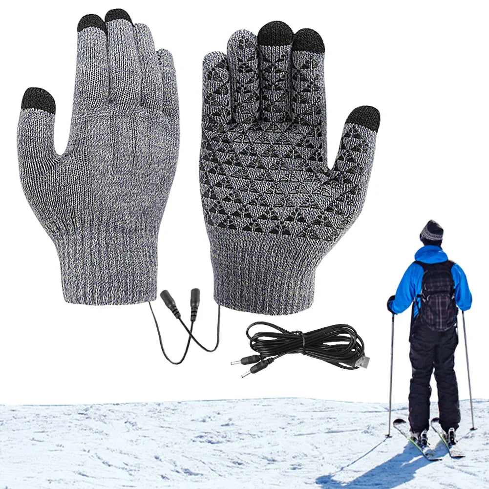 Verwarmde Handschoenen FROSTIQ | USB-opladen | Touchscreen & Antislip | Winter Thermo-handschoenen voor Buiten & Fietsen