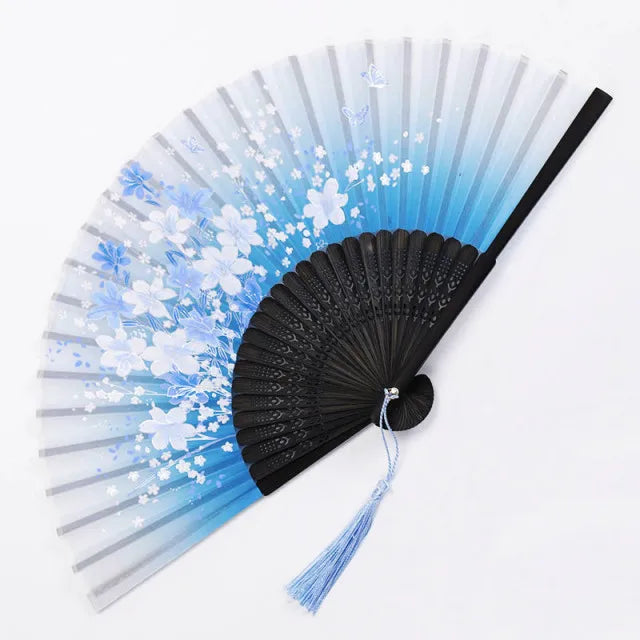 Traditionele Japanse Stijl Bloemen Handventilator